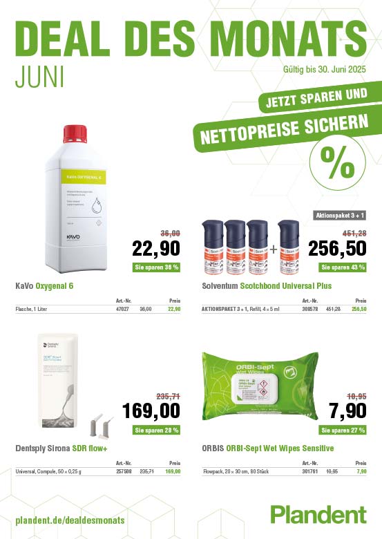 Deal des Monats: Angebote des Monats nutzen & mit Plandent sparen - Hier profitieren Zahnarztpraxen & Dentallabore von günstigen Netto-Preise