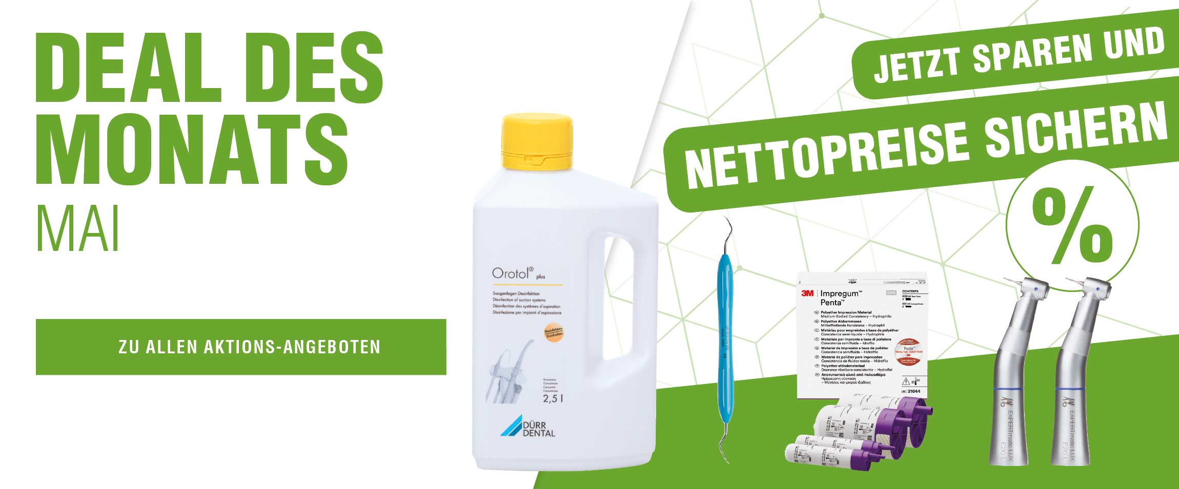 Angebote des Monats nutzen & mit Plandent sparen - Hier profitieren Zahnarztpraxen & Dentallabore von günstigen Netto-Preisen! 