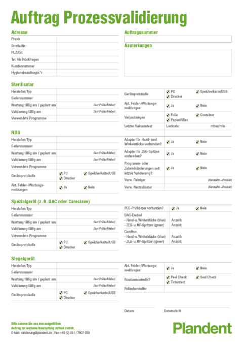 Checkliste Prozessvalidierung