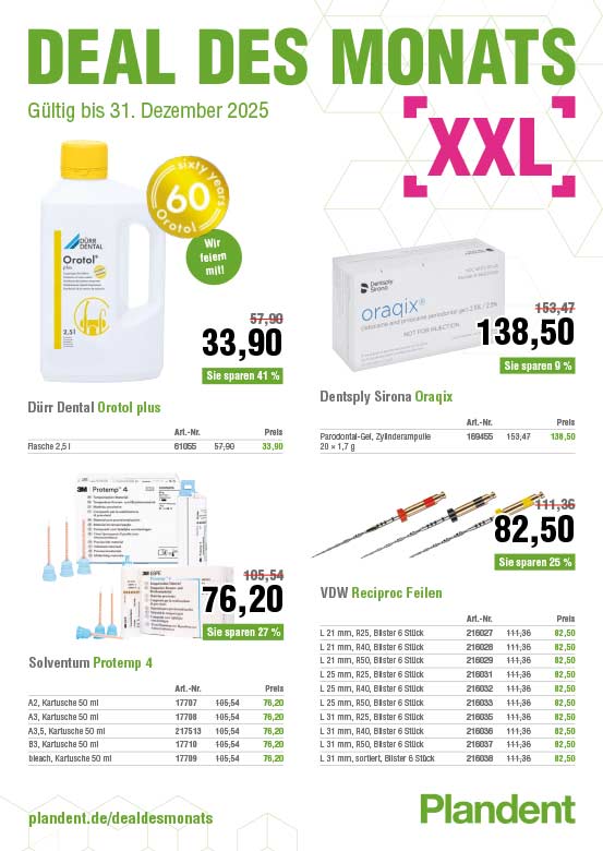 Deal des Monats: Angebote des Monats nutzen & mit Plandent sparen - Hier profitieren Zahnarztpraxen & Dentallabore von günstigen Netto-Preise